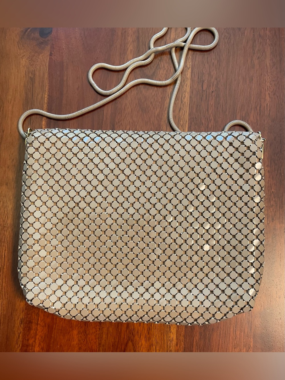 1980s Chainmail Crossbody Aluminum Mesh Shoulder Bag - Picture 2 of 13